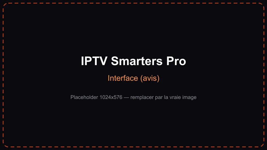 Écran d'accueil d'IPTV Smarters Pro séparant TV en direct, films et séries