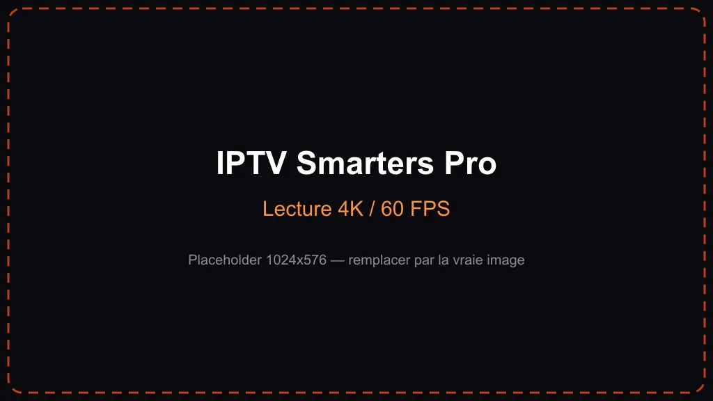 Test de lecture 4K d'un match en direct sur IPTV Smarters Pro avec décodage matériel activé