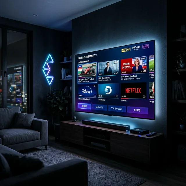 Application Smart IPTV installée sur une Smart TV Samsung ou LG