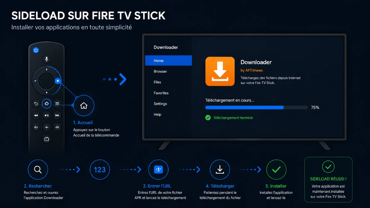 Installation de XCIPTV sur Fire TV Stick via l'application Downloader