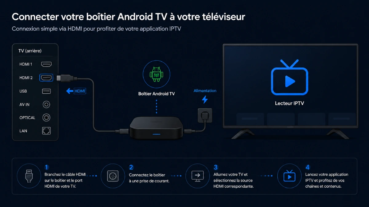 XCIPTV sur Smart TV Samsung ou LG via un boîtier Android TV externe