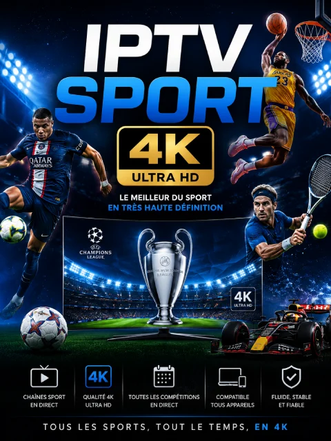Abonnement IPTV sport 4K en France : football, F1 et rugby en direct sur tous les écrans